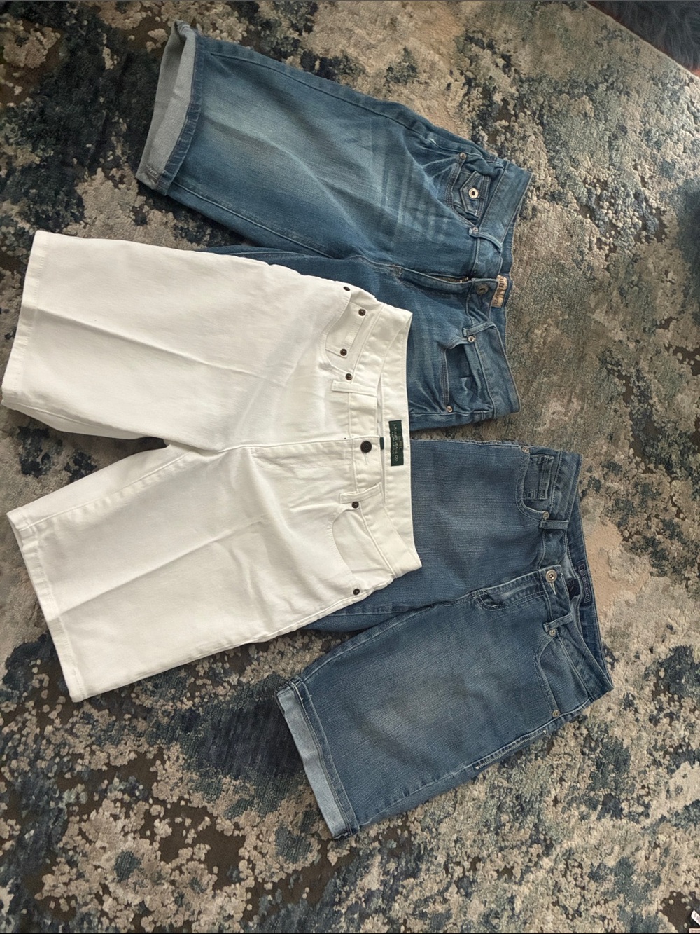 Size 8 various brands shorts. Ralph Lauren White Denim Shorts - 2 pairs of Jean